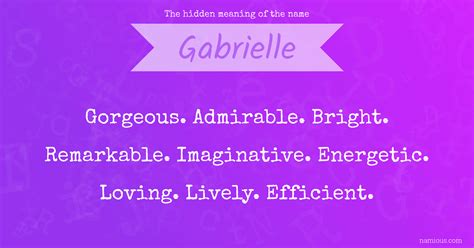 what does gabrielle mean.